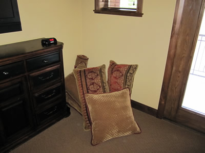 pillows on floor